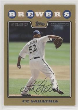 2008 Topps Updates & Highlights - [Base] - Gold #UH300 - CC Sabathia /2008