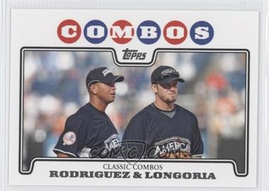 2008 Topps Updates & Highlights - [Base] #UH124 - Classic Combos - Evan Longoria, Alex Rodriguez