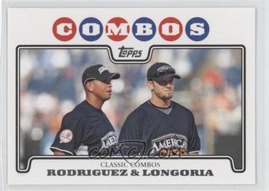 2008 Topps Updates & Highlights - [Base] #UH124 - Classic Combos - Evan Longoria, Alex Rodriguez