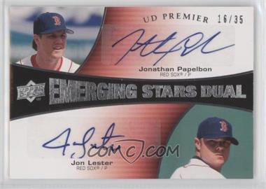 2008 UD Premier - Emerging Stars Dual #ES-PL - Jonathan Papelbon, Jon Lester /35