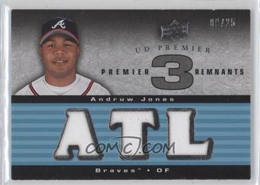 2008 UD Premier - Premier Remnants 3 - Blue Silver #PR3-AJ - Andruw Jones /25