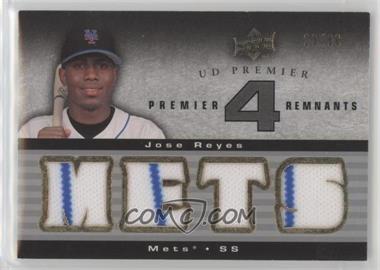 2008 UD Premier - Premier Remnants 4 - Milestones #PR4-RE - Jose Reyes /60