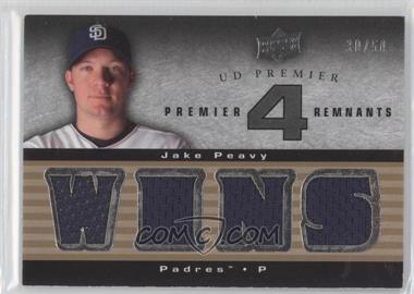 2008 UD Premier - Premier Remnants 4 #PR4-JP.2 - Jake Peavy (WINS) /50