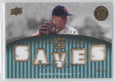 2008 UD Premier - Premier Remnants 5 - Gold #PR5-PA - Jonathan Papelbon /10