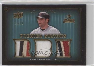 2008 UD Premier - Premier Swatches - Gold Numbered to 20 #PS-LB - Lance Berkman /20