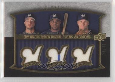 2008 UD Premier - Premier Teams - Gold #TEAM-BFS - Ryan Braun, Prince Fielder, Ben Sheets /33