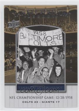 2008 Upper Deck - Multi-Product Insert Historical Moments #2835HM - NFL Championship Game 12/28/1958