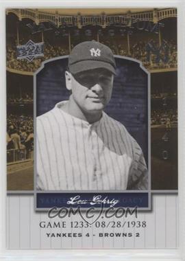 2008 Upper Deck - Multi-Product Insert Yankee Stadium Legacy #YSL1233 - Lou Gehrig