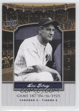 2008 Upper Deck - Multi-Product Insert Yankee Stadium Legacy #YSL187 - Lou Gehrig