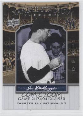 2008 Upper Deck - Multi-Product Insert Yankee Stadium Legacy #YSL2115 - Joe DiMaggio