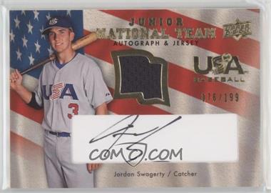 2008 Upper Deck - USA Baseball Junior National Team - Black Ink Jersey Autographs #USJR-JS - Jordan Swagerty /199