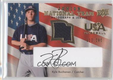 2008 Upper Deck - USA Baseball Junior National Team - Black Ink Jersey Autographs #USJR-KB - Kyle Buchanan /205