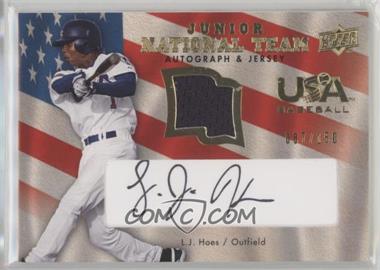 2008 Upper Deck - USA Baseball Junior National Team - Black Ink Jersey Autographs #USJR-LH - L.J. Hoes /150