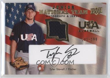2008 Upper Deck - USA Baseball Junior National Team - Black Ink Jersey Autographs #USJR-TS - Tyler Stovall /199