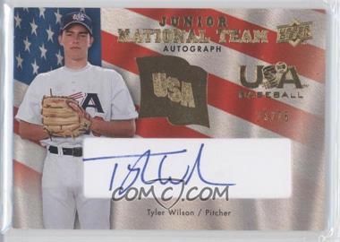 2008 Upper Deck - USA Baseball Junior National Team - Blue Ink Autographs #USJR-TW - Tyler Wilson /75