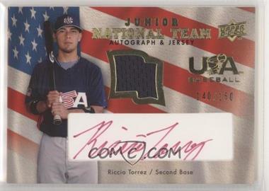2008 Upper Deck - USA Baseball Junior National Team - Red Ink Jersey Autographs #USJR-RT - Riccio Torrez /150