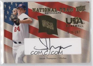 2008 Upper Deck - USA Baseball National Team - Black Ink Autographs #USA-JT - Jacob Thompson /267