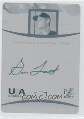 2008 Upper Deck 2007 USA Baseball National Teams - [Base] - Printing Plate Cyan Back Autographs #89 - Junior Team On-Card Signatures - Garrison Lassiter /1