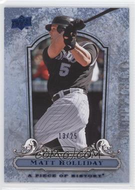 2008 Upper Deck A Piece of History - [Base] - Blue #29 - Matt Holliday /25