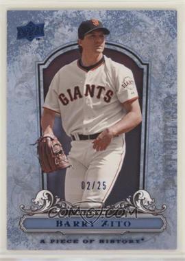 2008 Upper Deck A Piece of History - [Base] - Blue #81 - Barry Zito /25