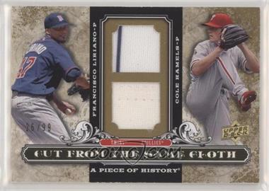2008 Upper Deck A Piece of History - Cut from the Same Cloth - Dual Jerseys #CSC-HL - Francisco Liriano, Cole Hamels /99