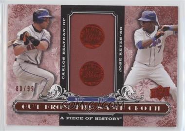 2008 Upper Deck A Piece of History - Cut from the Same Cloth - Red #CSC-BR - Carlos Beltran, Jose Reyes /99