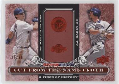 2008 Upper Deck A Piece of History - Cut from the Same Cloth - Red #CSC-HY - Michael Young, J.J. Hardy /99