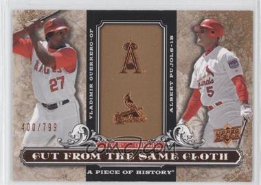 2008 Upper Deck A Piece of History - Cut from the Same Cloth #CSC-PG - Vladimir Guerrero, Albert Pujols /799