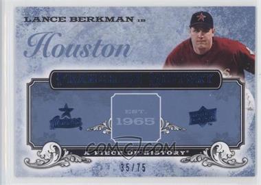 2008 Upper Deck A Piece of History - Franchise History - Blue #FH-25 - Lance Berkman /75