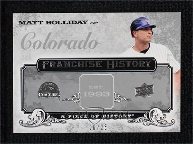 2008 Upper Deck A Piece of History - Franchise History - Silver #FH-18 - Matt Holliday /25