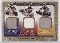 Matt Holliday, Carlos Lee, Jason Bay #/99