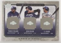 Prince Fielder, Ryan Braun, J.J. Hardy #/75