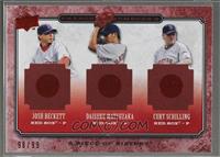 Josh Beckett, Daisuke Matsuzaka, Curt Schilling [Noted] #/99