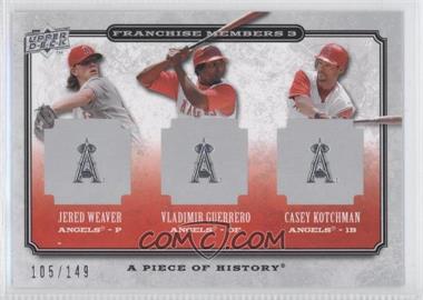 2008 Upper Deck A Piece of History - Franchise Members 3 - Silver #FM3-9 - Jered Weaver, Vladimir Guerrero, Casey Kotchman /149