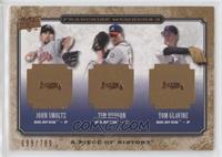 John Smoltz, Tim Hudson, Tom Glavine [EX to NM] #/799