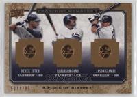 Derek Jeter, Robinson Cano, Jason Giambi #/799