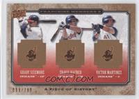 Grady Sizemore, Travis Hafner, Victor Martinez #/799