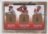 Jered Weaver, Vladimir Guerrero, Casey Kotchman #/799