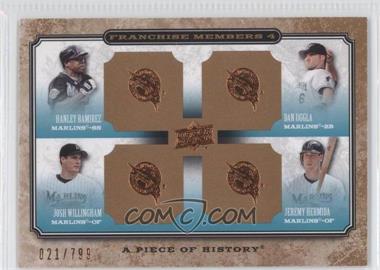 2008 Upper Deck A Piece of History - Franchise Members 4 #FM4-17 - Hanley Ramirez, Dan Uggla, Josh Willingham, Jeremy Hermida /799