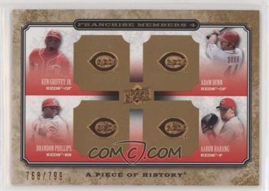 2008 Upper Deck A Piece of History - Franchise Members 4 #FM4-6 - Ken Griffey Jr., Adam Dunn, Brandon Phillips, Aaron Harang /799