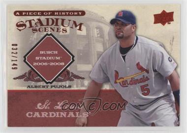 2008 Upper Deck A Piece of History - Stadium Scenes - Red #SS49 - Albert Pujols /149