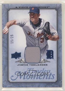 2008 Upper Deck A Piece of History - Timeless Moments - Blue Jerseys #TM-20 - Justin Verlander /25