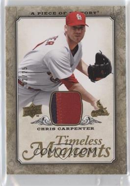 2008 Upper Deck A Piece of History - Timeless Moments - Gold Jerseys Patch #TM-48 - Chris Carpenter /25