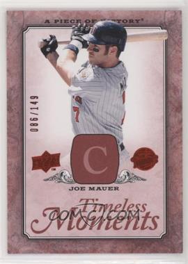 2008 Upper Deck A Piece of History - Timeless Moments - Red #TM-28 - Joe Mauer /149