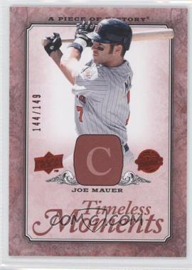 2008 Upper Deck A Piece of History - Timeless Moments - Red #TM-28 - Joe Mauer /149