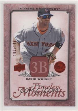2008 Upper Deck A Piece of History - Timeless Moments - Red #TM-31 - David Wright /149