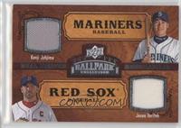 Dual Swatch Memorabilia - Kenji Johjima, Jason Varitek