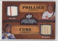 Dual Swatch Memorabilia - Chase Utley, Ryne Sandberg