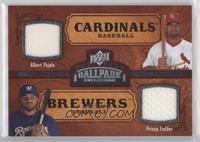 Dual Swatch Memorabilia - Albert Pujols, Prince Fielder