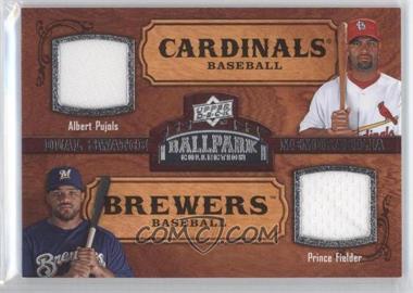 2008 Upper Deck Ballpark Collection - [Base] #176 - Dual Swatch Memorabilia - Albert Pujols, Prince Fielder